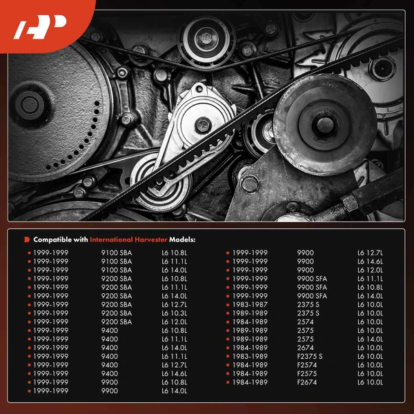 46.48 Inch Serpentine Belt for International Harvester Kenworth Volvo White GMC