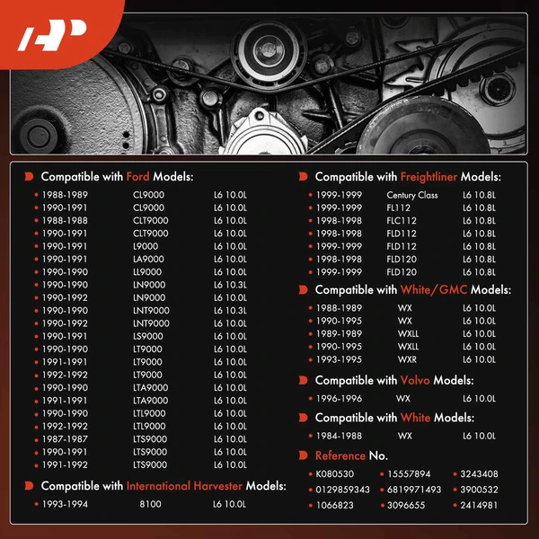 52.95 inch Serpentine Belt for Ford C L Series Volvo International Harvester White