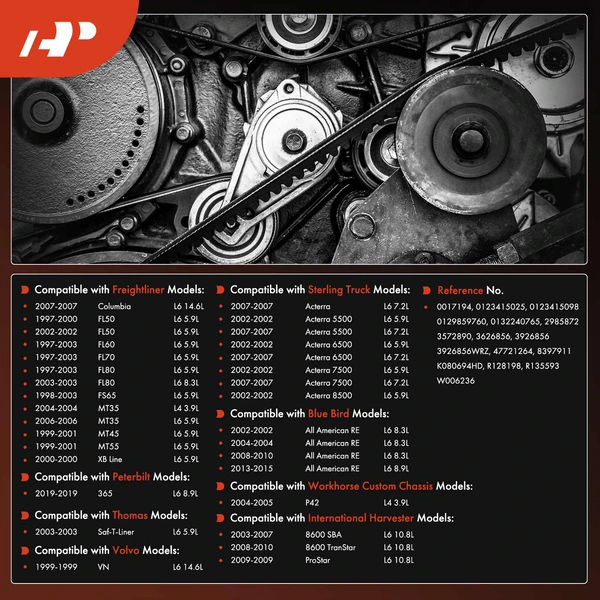 69.38" Heavy Duty Serpentine Belt for Freightliner International Harvester Volvo
