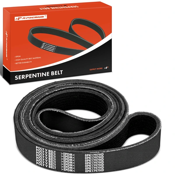 70.74 inch Heavy Duty Serpentine Belt for Kenworth T800 Blue Bird Freightliner