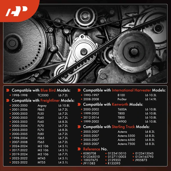70.74 inch Serpentine Belt for Blue Bird Freightliner Kenworth Sterling Truck