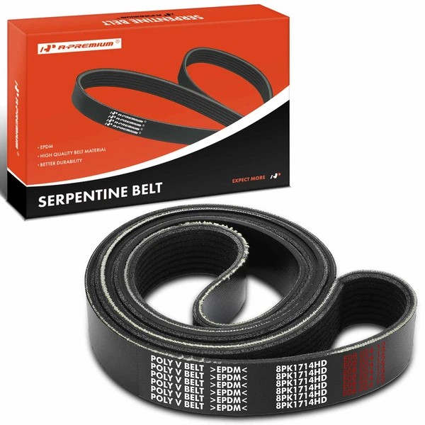 67.49 inch Heavy Duty Serpentine Belt for Freightliner FS65 MT55 Kenworth Peterbilt