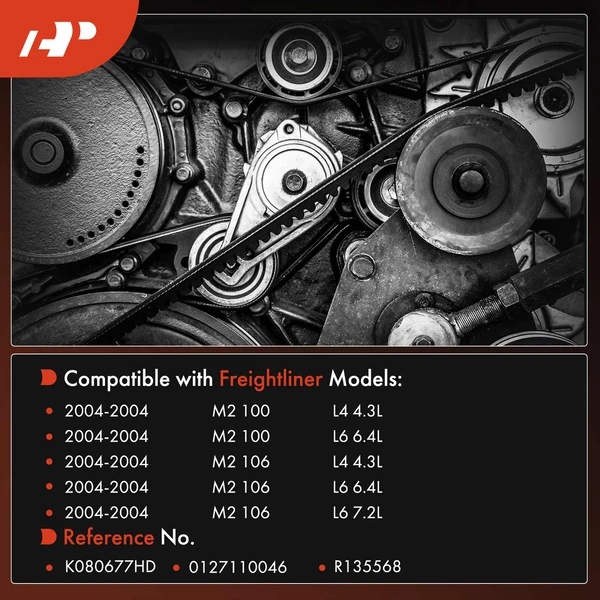 67.71 inch Fan and Air Conditioning Heavy Duty Serpentine Belt for Freightliner