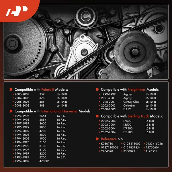 72.95 inch Serpentine Belt for Freightliner International Peterbilt Sterling Truck