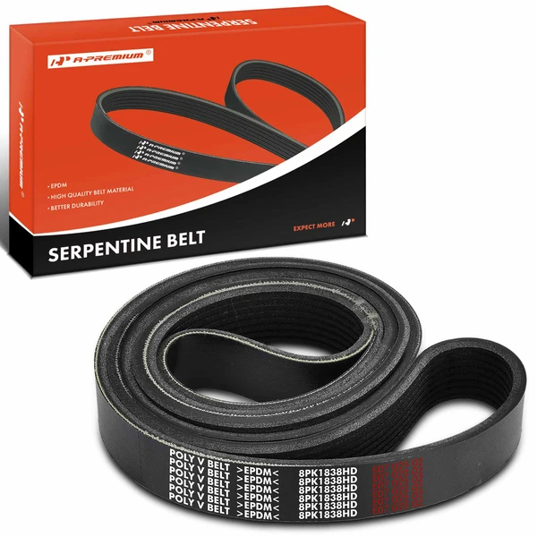 72.37 inch Heavy Duty Serpentine Belt for International 3200 05-07 IC Corporation