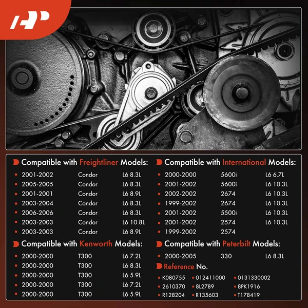 75.47 inch Serpentine Belt for International Harvester 2674 Peterbilt 330