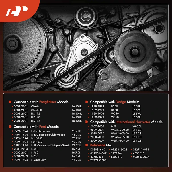 81.57 inch Heavy Duty Serpentine Belt for Ford F-250 F-350 F-650 F-750 F-Super Duty