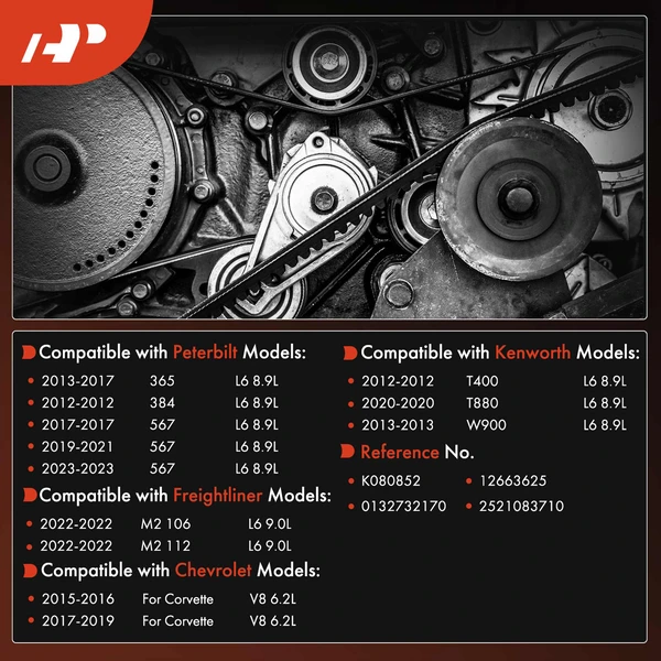85.24 inch Serpentine Belt for Chevrolet Corvette Freightliner Kenworth Peterbilt
