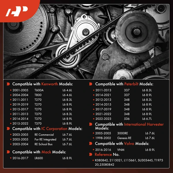 84.23 inch Serpentine Belt for Volvo Kenworth International Harvester Peterbilt