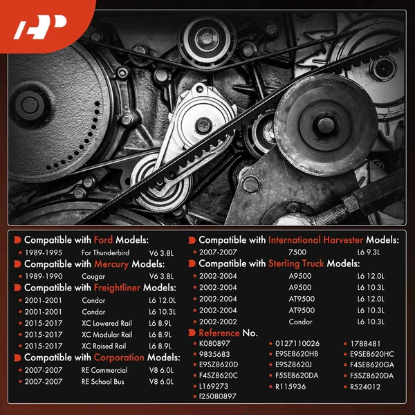 89.79 inch Serpentine Belt for Ford Thunderbird Mercury Cougar Sterling Truck