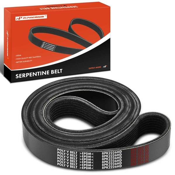 87.63 inch Heavy Duty Serpentine Belt for Freightliner Columbia 05-07 Sterling Truck