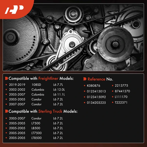 87.63 inch Serpentine Belt for Freightliner 108SD Condor Sterling Truck L7500 L8500