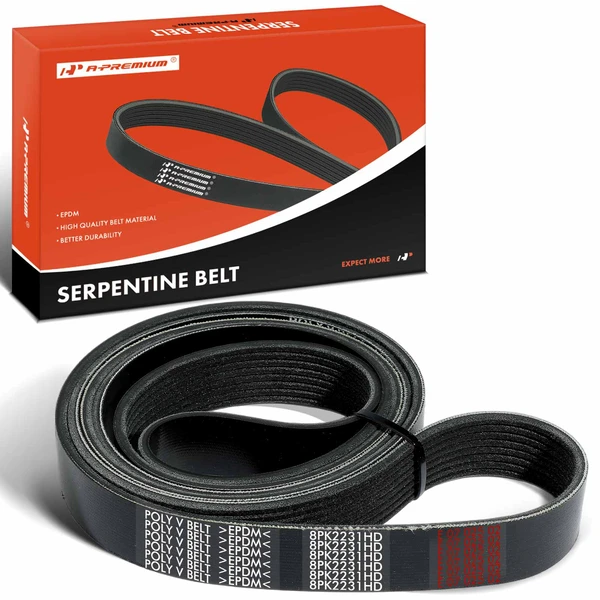 87.82 inch Heavy Duty Serpentine Belt for Kenworth T300 Freightliner Sterling Truck