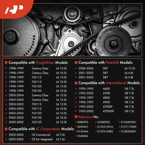 92.16 inch Serpentine Belt for Peterbilt 387 Freightliner International Harvester