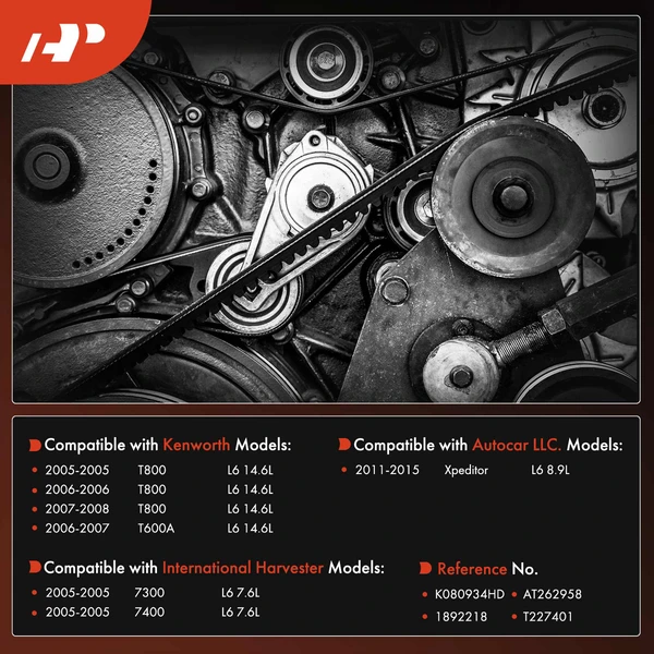 93.35 inch Heavy Duty Serpentine Belt for International 7300 7400 Kenworth T800