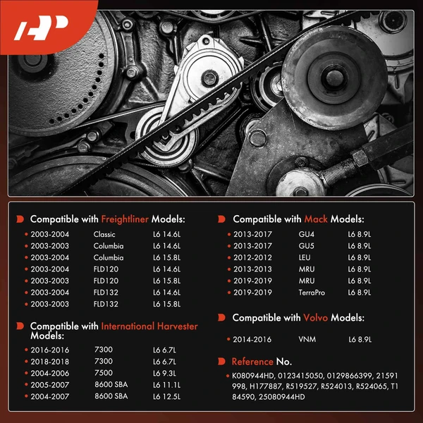 94.39 inch Heavy Duty Serpentine Belt for International Harvester Freightliner