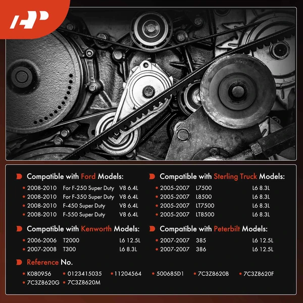 95.67 inch Serpentine Belt for Ford F250 F350 F450 Super Duty Kenworth Peterbilt