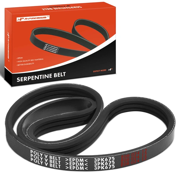 26.55 inch Serpentine Belt for Hyundai Elantra 01-06 Tucson Kia Soul Sportage 2.0L