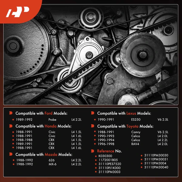 30.19 inch Serpentine Belt for Toyota Camry RAV4 Honda Civic Ford Lexus Mazda