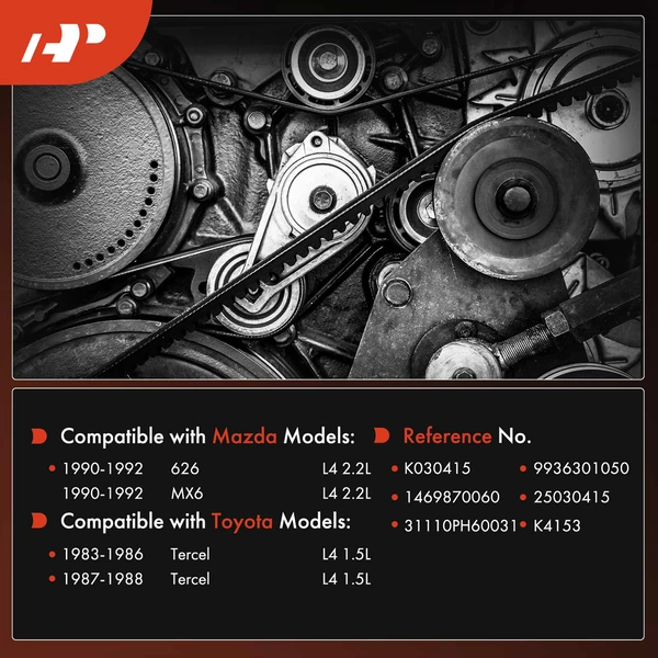 41.5 inch Serpentine Belt for Toyota Tercel 1983-1988 Mazda 626 MX-6 1990-1992