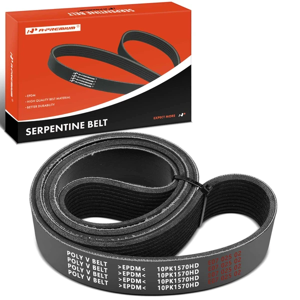 61.83 inch Heavy Duty Fan Serpentine Belt for Ford L Series Truck LTS9000 1991-1997