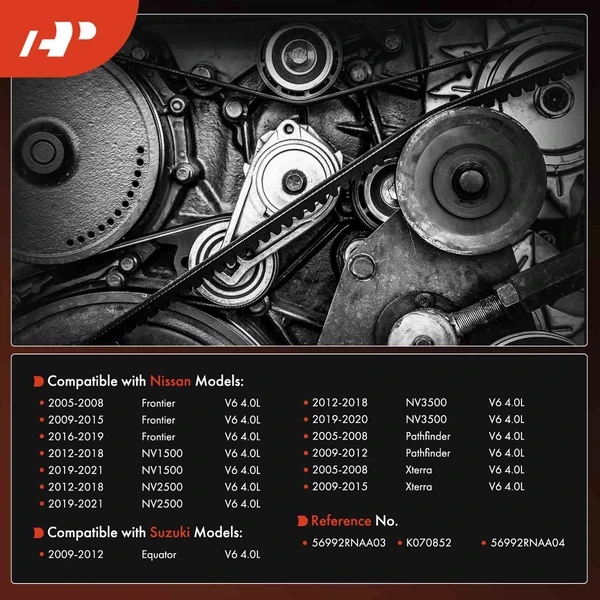 87.28 Inch Serpentine Belt for Nissan Frontier Pathfinder Xterra NV1500 Suzuki