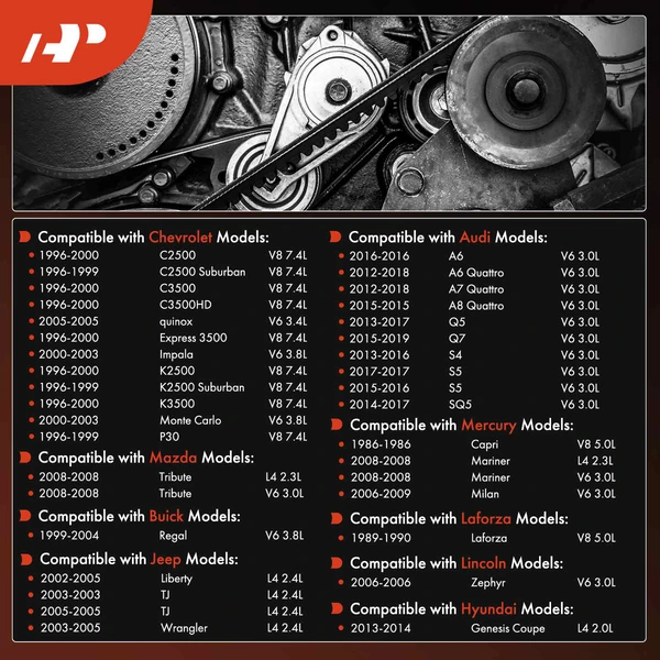 91.85 Inch Serpentine Belt for Ford Escape Fusion Mustang Chevy Impala GMC Audi