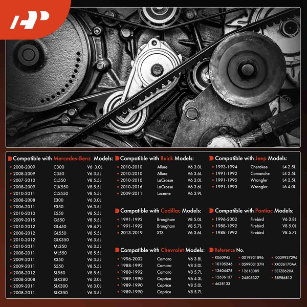 94.51 Inch Serpentine Belt for 1991-1992 Cadillac Brougham