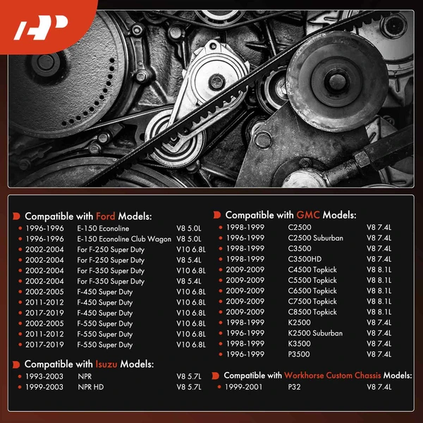 100.01 Inch Serpentine Belt for Chevrolet GMC Ford F-250 Super Duty