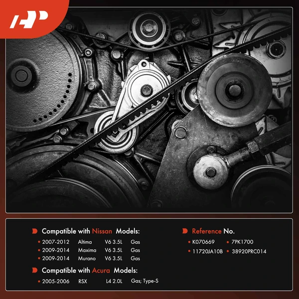 66.98 Inch Serpentine Belt for Acura RSX 2.0L Nissan Altima Maxima Murano 3.5L