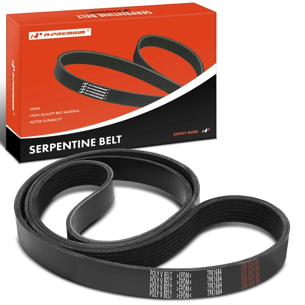 66.26 Inch Serpentine Belt 7-Rib for 2012-2014 Honda CR-V