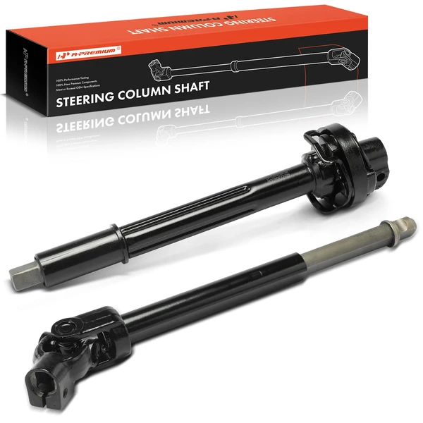 2 Pcs Upper & Lower Steering Shaft with Universal Joint for 2005-2014 Ford Mustang