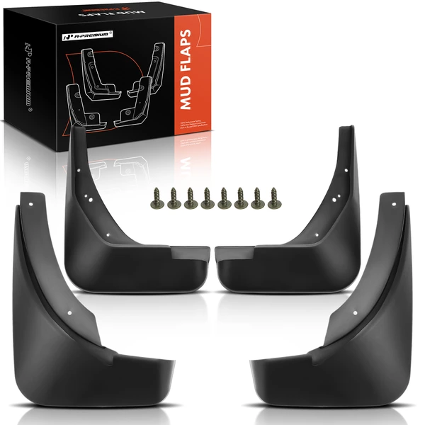 4 Pcs Front & Rear Splash Guards Mud Flaps for Audi A4 A4 Quattro 2008-2015