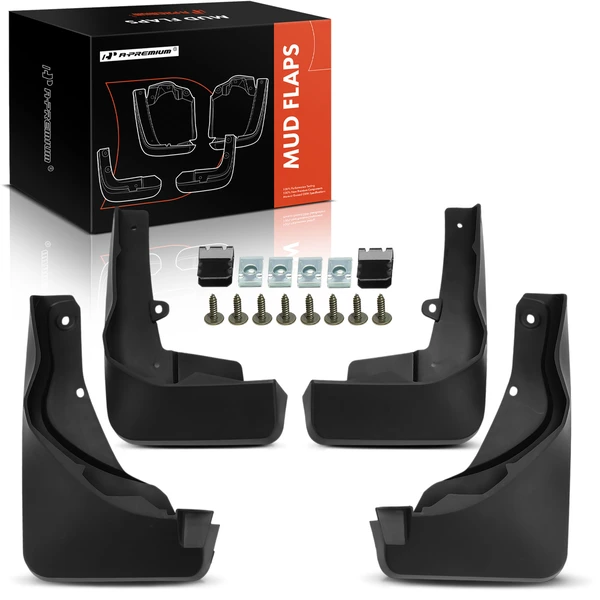 4 Pcs Front & Rear Mud Flaps Splash Guards Fender for 2019-2024 Audi Q3