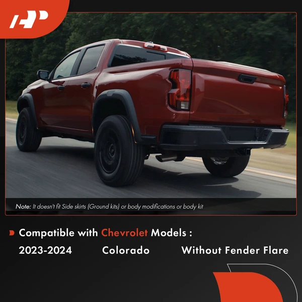 4 Pcs Front & Rear Mud Flaps Splash Guards Fender for Chevrolet Colorado 2023-2024