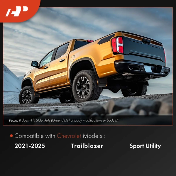 4 Pcs Front & Rear Mud Flaps Splash Guards for Chevrolet Trailblazer 2021-2025