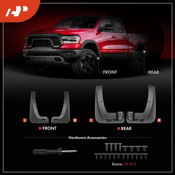 4 Pcs Front & Rear Splash Guards Mud Flaps for Kia Sorento 2016-2018 EX LX Model