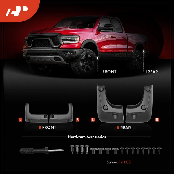 4 Pcs Front & Rear Splash Guards Mud Flaps for Kia Optima 2016-2018