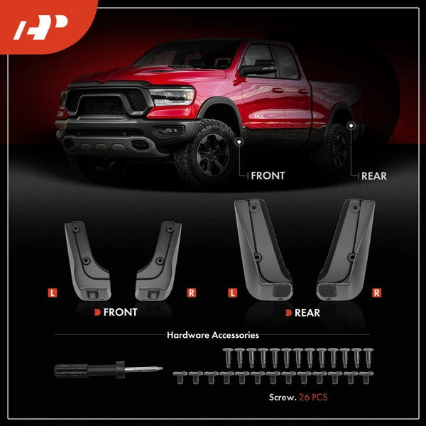 4 Pcs Front & Rear Splash Guards Mud Flaps for Kia EV6 2022-2024