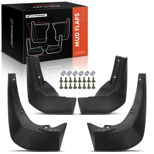 4 Pcs Front & Rear Splash Guards Mud Flaps for 2016-2022 Honda Pilot