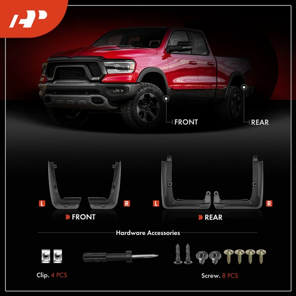 4 Pcs Front & Rear Splash Guards Mud Flaps for Honda HR-V 2023-2025 SUV 4-Door