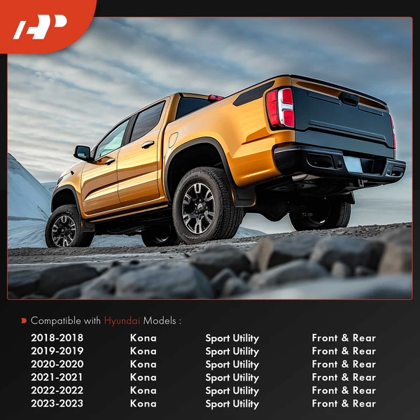 4 Pcs Front & Rear Splash Guards Mud Flaps for Hyundai Kona 2018-2023 SUV