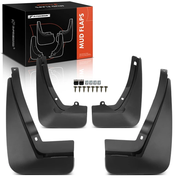 4 Pcs Front & Rear Splash Guards Mud Flaps for Jaguar XF 2016-2024 Black