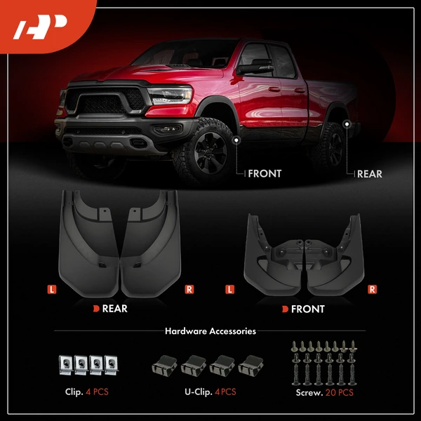 4 Pcs Front & Rear Splash Guards Mud Flaps for Lexus GX550 Premium Luxury 2024+