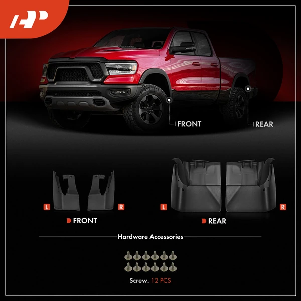 4 Pcs Front & Rear Mud Flaps Splash Guards Fender for Benz Sprinter NCV3 06-17 VW Crafter