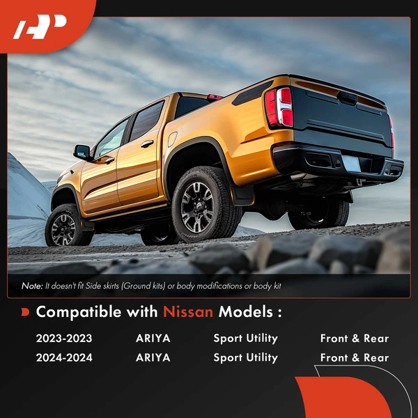 4 Pcs Front & Rear Mud Flaps Splash Guards Fender for Nissan ARIYA 2023-2024 SUV