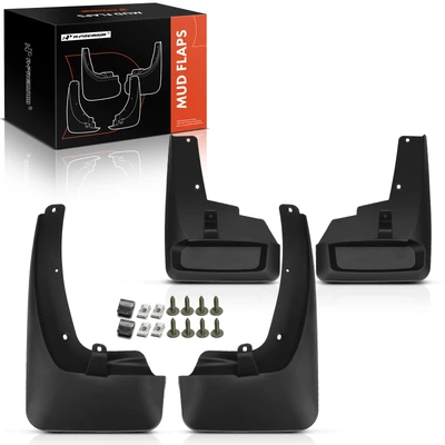 4 Pcs Front & Rear Mud Flaps Splash Guards Fender