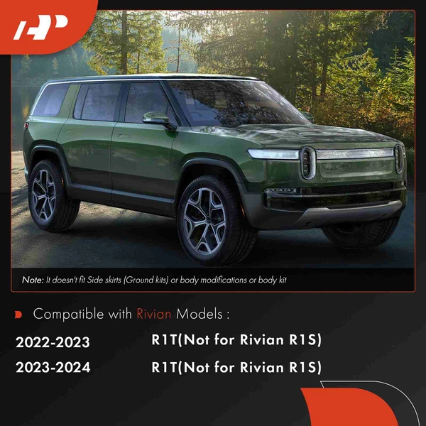 4 Pcs Front & Rear Mud Flaps Splash Guards Fender for Rivian R1T 2022-2024 Pickup