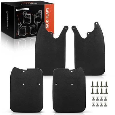 4 Pcs Front & Rear Mud Flaps Splash Guards Fender