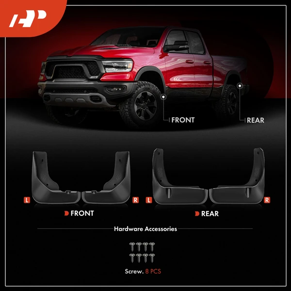 4 Pcs Front & Rear Splash Guards Mud Flaps for Toyota Camry 2012-2014 Sedan